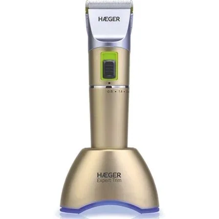 Haeger Cortapelos sin Cables Expert Trim Láminas en Cerámica y Revestimiento Titanio 4 Guías Corte Nivel Ajustable 08-2 Haeger Cortapelos sin Cables Expert Trim Láminas en Cerámica y Revestimiento Titanio 4 Guías Corte Nivel Ajustable 08-2